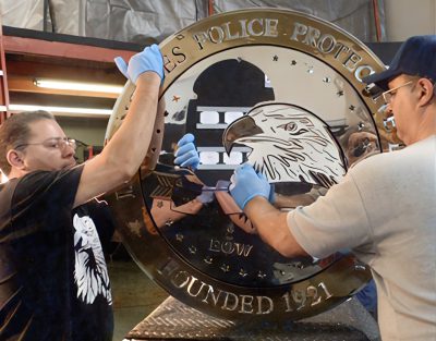 Tim and Manny building the LAPPL Insignia.